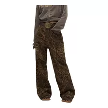 Pantalones Vaqueros De Leopardo Color Tostado For Mujer,