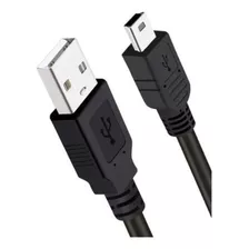 Cabo Usb 2.0 Macho X Mini Usb 5 Pinos Macho V3 - 5 Metros Cor Preto