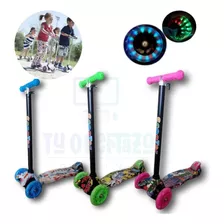 Scooter Monopatin 4 Ruedas Led Niños/as 