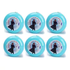 Kit 6 Ioiôs Frozen Disney Anna Elsa Olaf Lembrancinha Festa Cor Azul