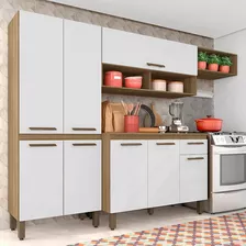 Armário De Cozinha Modulada Tieli 4 Peças Boreal/branco - Ma