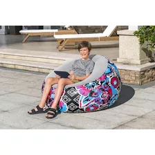 Puff Inflable Grafitti Floral Sillon Gamer Bestway Original