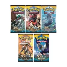 Copag Pokémon Booster Sol E Lua 1 - 5 Boosters