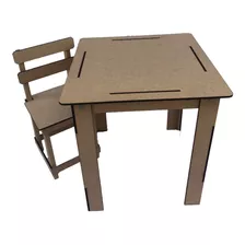 Mesinha C/01 Cadeira Infantil Madeira Mdf Mesa Tarefa