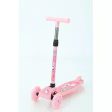 Patinete Dobrável Infantil 3 Rodinhas Rosa 