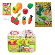 Kit Cozinha Infantil Fruta Legumes Cortar Lanche Batata