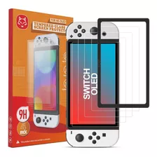 Cristal Templado Para Nintendo Switch Oled Kit 4 Pack Y Marc