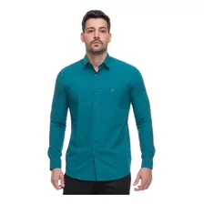 Camisa Social Masculina Slim Teodoro Jacquard Luxo 50 Fios