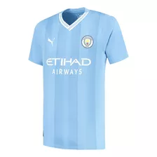 Camiseta Manchester City Titular Puma 2023/24 #19 J. Alvarez