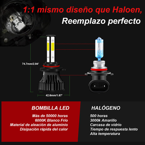 Faros Delanteros Led Y Antiniebla Para Toyota Matrix 2003-08 Foto 4