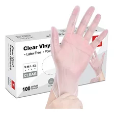 Schneider Guantes De Examen De Vinilo Transparente, 4 Mil, C