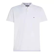 Camiseta Gola Polo Tommy Hilfiger Slim Im 1985 Branco