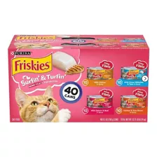 Purina Friskies - Alimento Humedo Para Gatos, 40 Latas