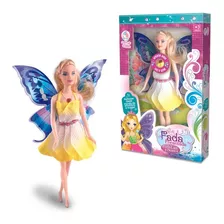 Boneca Fada Encantada Tipo Barbie Musical Com Asas Luz E Som