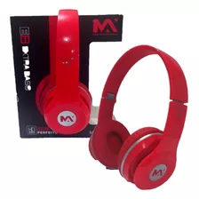 Fone De Ouvido Headset Vermelho Max-f010 J