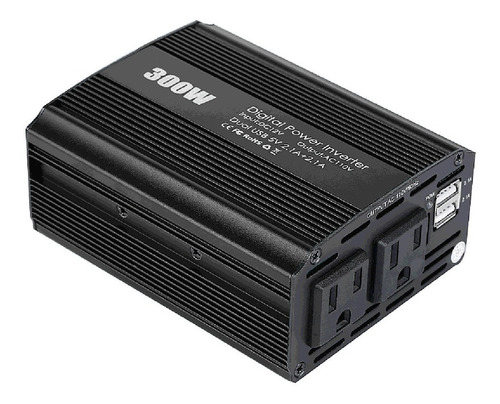 Inversor De Corriente Para Auto 12v A 110v 300w 2 Ca Y 2 Usb