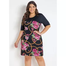  Vestido Plus Size Floral Soltinho Evangélico G1/g2/g3