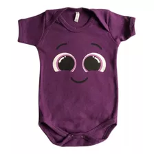 Body Bolo Fofo Roxo Menino Menina Temático Mesversario