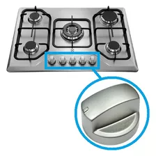 Kit 5 Botão Prata Cooktop Electrolux Gc75p Gf75x Gt75x Orig