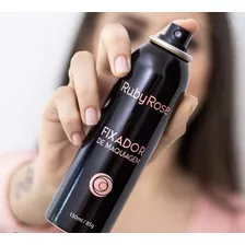 Spray Fixador De Maquiagem Aerosol Ruby Rose 150ml Tom Do Primer Incolor