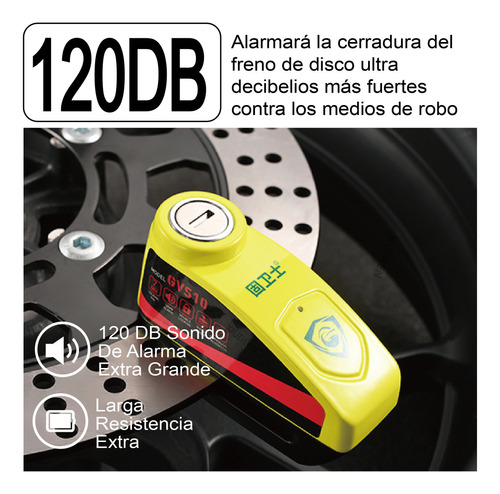 Alarma De Candados De Discos De Freno Moto Foto 2