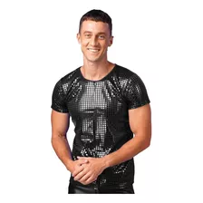 Playera Brillosa Discoteca Hombre Ropa Moda Fashion