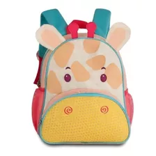 Mochila Bolsa Mala Infantil Menina Feminina Costas Girafinha Cor Amarelo