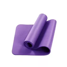 Mat Yoga Colchoneta Plegable 10mm Pilates Caucho Bandas Color Violeta