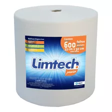 Pano Multiuso Limtech - 33cm X 300m - 600 Folhas - Branco