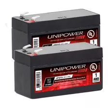 2baterias Centrais De Alarme Relógio Ponto Unipower 12v 1.3a