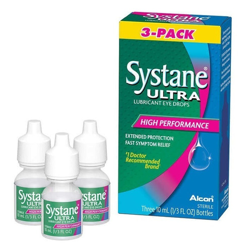 Systane Ultra Lubricant Eye Drops, 30 Ml. Triple Pack.