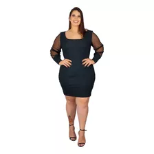 Vestido Plus Size Curto Colado Festa Balada Promoção