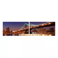 Quadro Decorativo Ponte Manhattan 70x150 - Par 