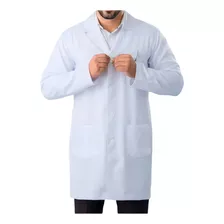 Jaleco Masculino Manga Longa Em Oxford Branco Medicina