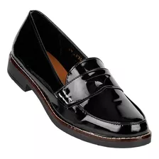 Zapato Casual Tacon Mujer Negro Charol Stfashion 04803704