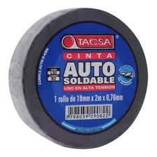 Cinta Autosoldable Alta Tension 19mm Negro 2m Tacsa 