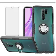 Funda Transparente Reforzada Con Anillo Para Xiaomi Redmi 9