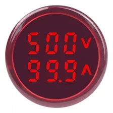 Indicador Ojo Buey Voltimetro Amperimetro Digital Rojo 100a