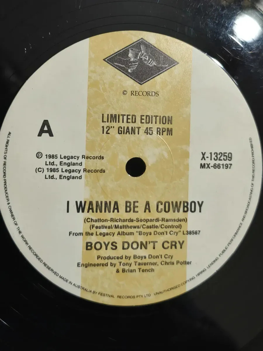Boys Don t Cry - I Wanna Be A Cowboy - vinilo 1985