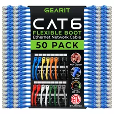 Cable De Conexión Gearit Cat6, Paquete De 50, Cable Ethernet