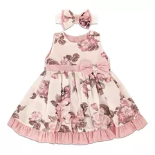 Vestido De Bebê Manga Curta Ariele