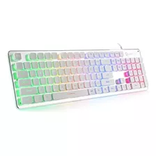 Langtu Teclado De Membrana Para Juegos, Teclado Silencioso C