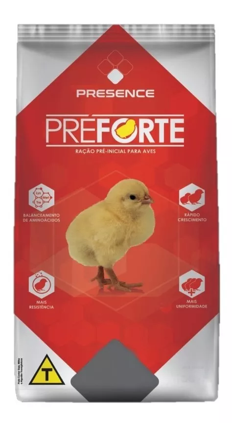 Ração Pré Inicial Para Aves Pintinhos Presence Preforte 5kg