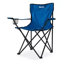 Silla Para Acampar Playa Y Pesca Plegable Portatil Gaon Color Azul