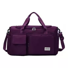 Maleta Gym Ejercicio Bolsa Viaje Casual Moda Morral Bcel Am7 Color Morado