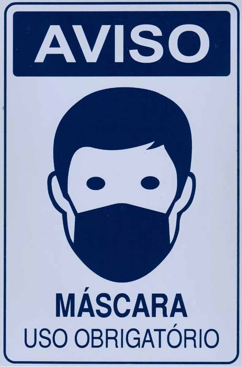 Placa Sinalização Use Máscara Proibido Entrar S/ Máscara