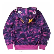 Sudadera Con Capucha Tiburón Mono Bape Suéter De Algodón Con