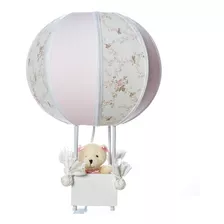 Abajur/ Luminária Balão Boneco Menino Quarto Bebê E Infantil Cor Da Cúpula Ursa Rosa