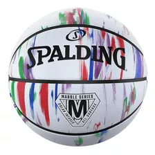 Pelota Para Basket Spalding Marble Goma Blanco #7