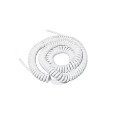 Cable Espiralado Blanco 39 Cm (se Estira A 120 Cm)